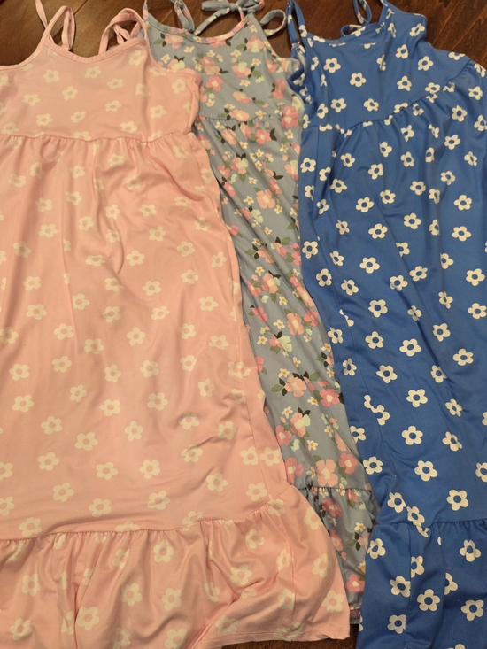 btween Other - Set of 3 Girls Btween Maxi Dresses Size 8 EUC Pink, Mint and Blue Floral